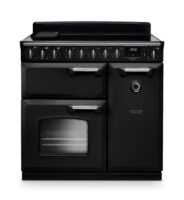 Rangemaster CLDL90EiPGBL/CM1 90cm Classic Deluxe Induction Range Cooker – Gloss Black with Chrome Trim