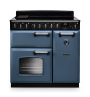 Rangemaster CLDL90EiPSTB/CM1 90cm Classic Deluxe Induction Range Cooker – Stone Blue with Chrome Trim